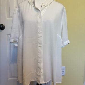 J. Crew White feminine Button Down blouse